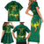 Lithuania Rugby Custom Family Matching Short Sleeve Bodycon Dress and Hawaiian Shirt Lietuvos Nacionaline Regbio Sąjungos Komanda - Wonder Print Shop