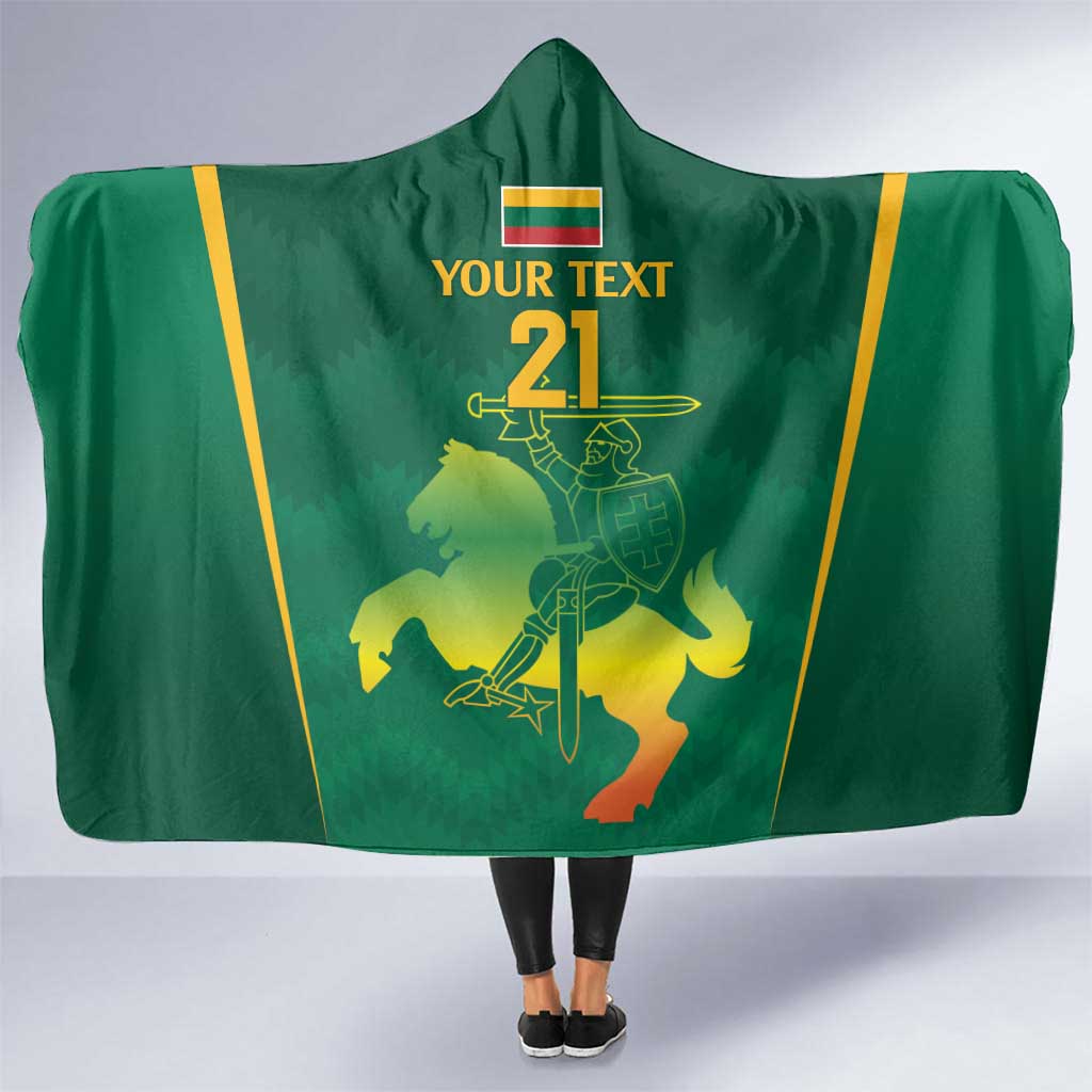 Lithuania Rugby Custom Hooded Blanket Lietuvos Nacionaline Regbio Sąjungos Komanda