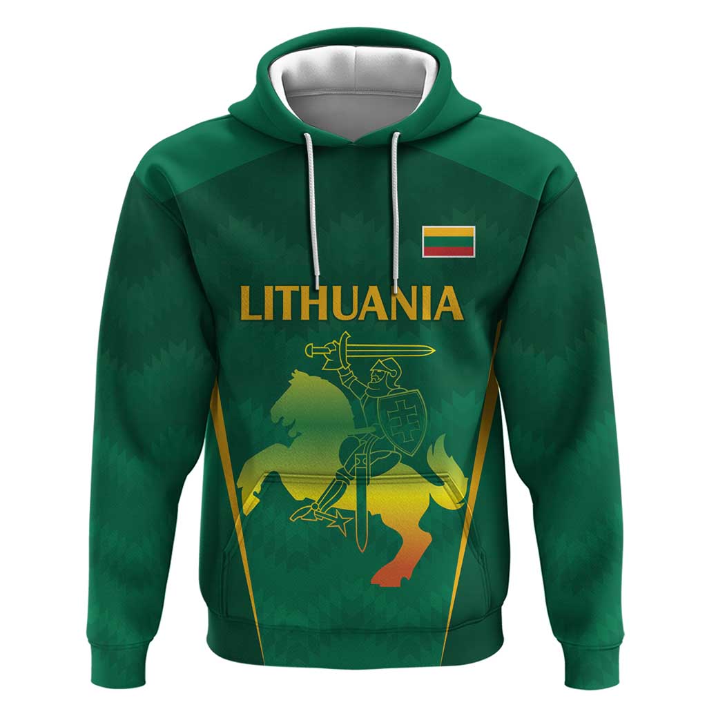 Lithuania Rugby Custom Hoodie Lietuvos Nacionaline Regbio Sąjungos Komanda - Wonder Print Shop