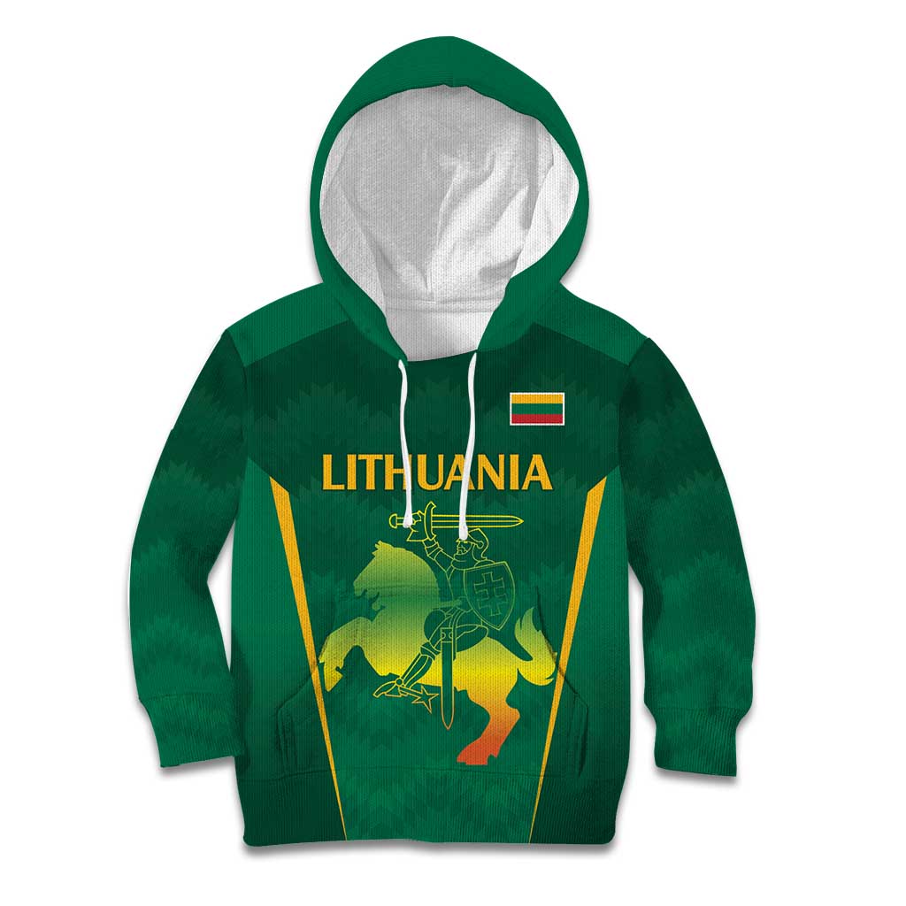 Lithuania Rugby Custom Kid Hoodie Lietuvos Nacionaline Regbio Sąjungos Komanda - Wonder Print Shop