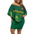 Lithuania Rugby Custom Off Shoulder Short Dress Lietuvos Nacionaline Regbio Sąjungos Komanda - Wonder Print Shop