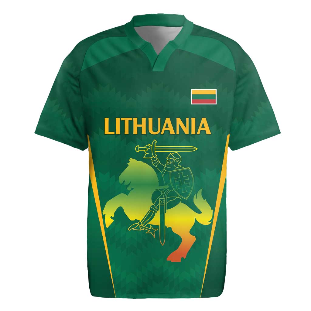 Lithuania Rugby Custom Rugby Jersey Lietuvos Nacionaline Regbio Sąjungos Komanda - Wonder Print Shop