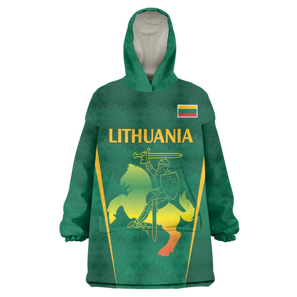 Lithuania Rugby Custom Wearable Blanket Hoodie Lietuvos Nacionaline Regbio Sąjungos Komanda