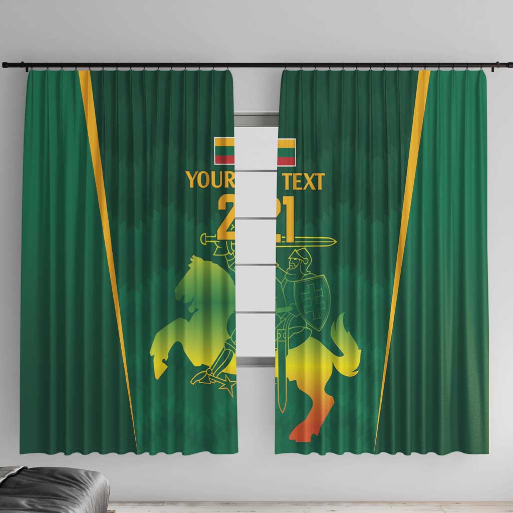 Lithuania Rugby Custom Window Curtain Lietuvos Nacionaline Regbio Sąjungos Komanda - Wonder Print Shop