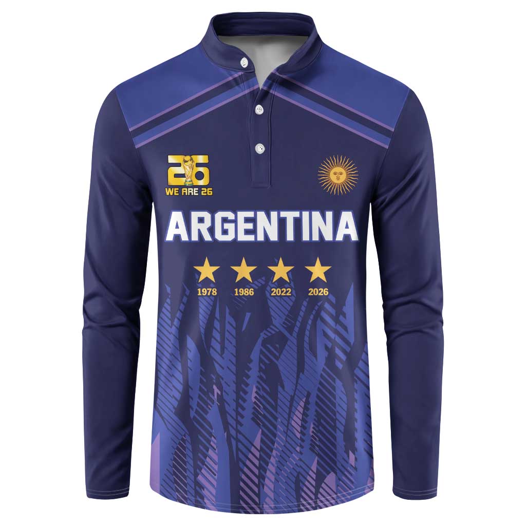 World Football 2026 Argentina Custom Button Sweatshirt Past Champions Future Legends Purple - Wonder Print Shop