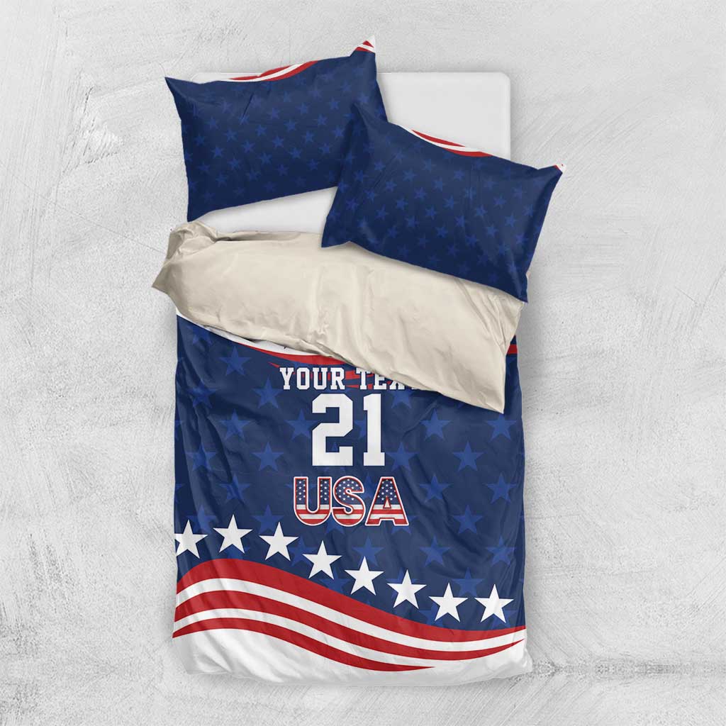 United States Pacific Rugby Custom Bedding Set USA Classic Sporty Pattern