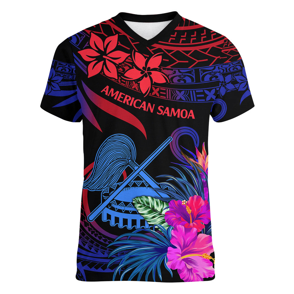 american-samoa-women-v-neck-t-shirt-manua-cession-day-polynesian-tribal