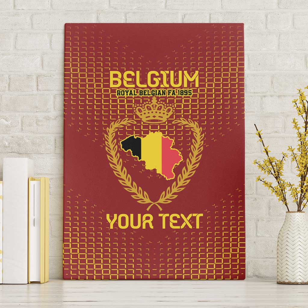 Custom Belgium Football Canvas Wall Art Royal Belgian 1895 with Map Style LT9 - Wonder Print Shop