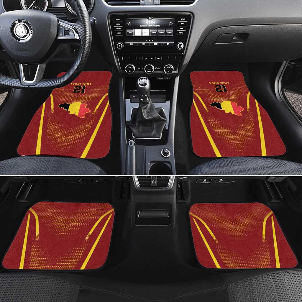 Custom Belgium Football Car Mats Royal Belgian 1895 with Map Style LT9 - Wonder Print Shop