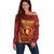 Custom Belgium Football Off Shoulder Sweater Royal Belgian 1895 with Map Style - Wonder Print Shop