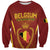 Custom Belgium Football Sweatshirt Royal Belgian 1895 with Map Style - Wonder Print Shop