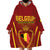 Custom Belgium Football Wearable Blanket Hoodie Royal Belgian 1895 with Map Style - Wonder Print Shop