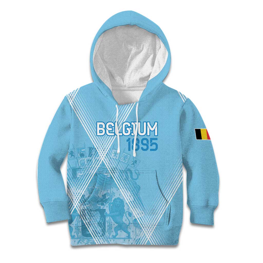 Custom Belgium 1895 Football Kid Hoodie De Rode Duivels Come Together - Wonder Print Shop