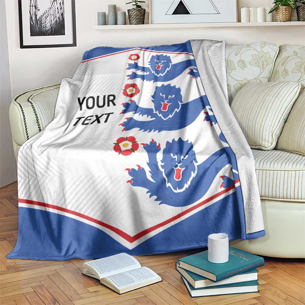 Custom England Football Blanket Simple Triple Lions