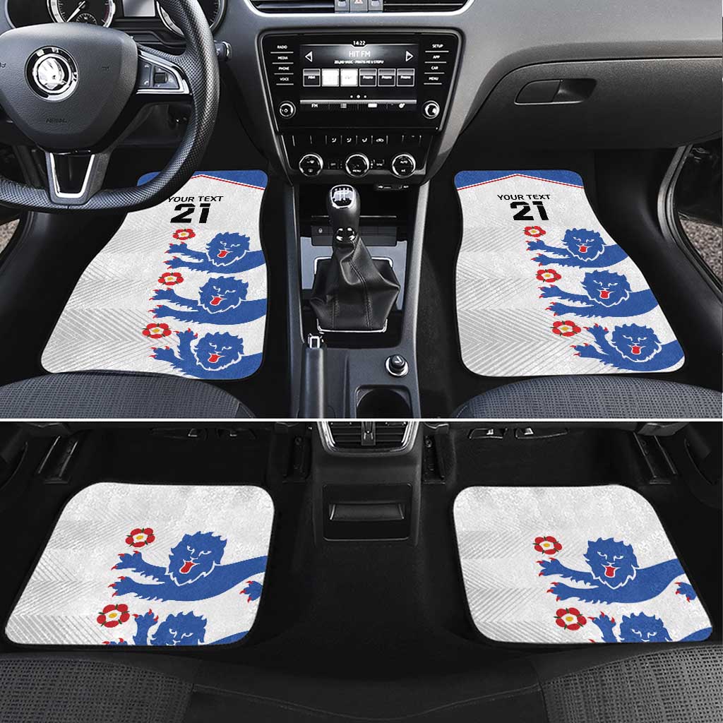 Custom England Football Car Mats Simple Triple Lions LT9 - Wonder Print Shop