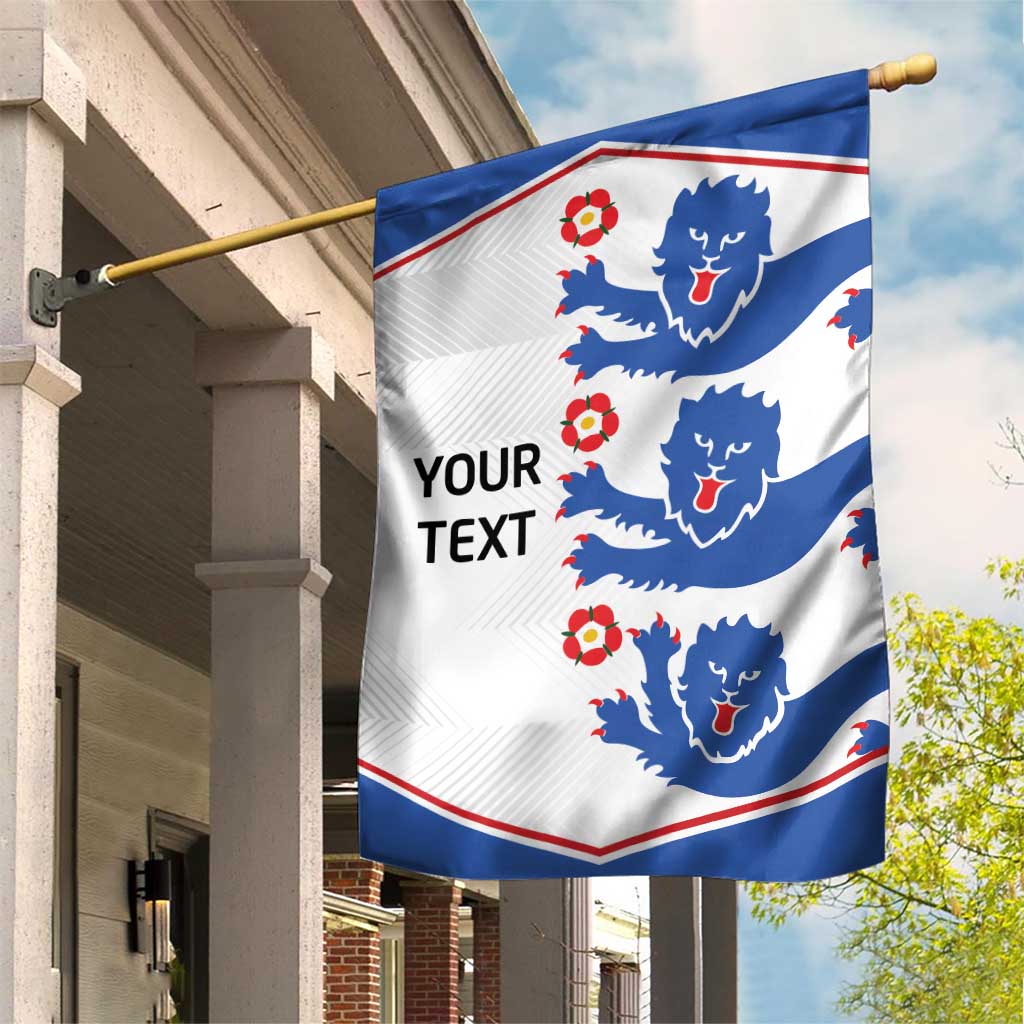 Custom England Football Garden Flag Simple Triple Lions - Wonder Print Shop