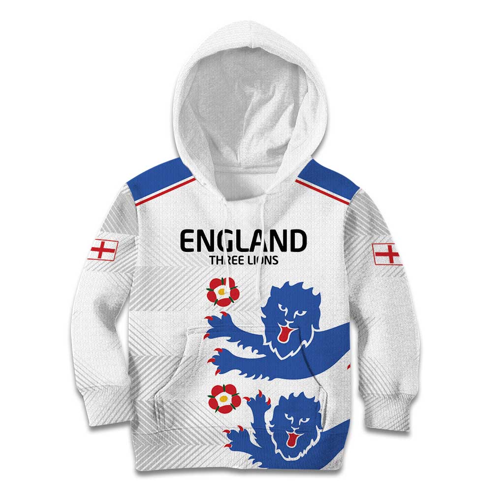 Custom England Football Kid Hoodie Simple Triple Lions - Wonder Print Shop