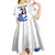 Custom England Football Kid Short Sleeve Dress Simple Triple Lions - Wonder Print Shop