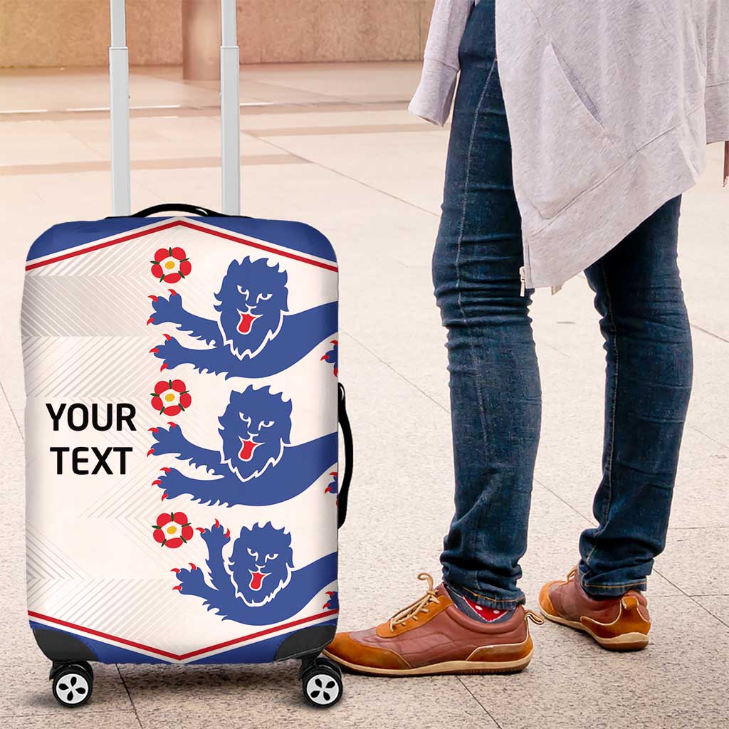 Custom England Football Luggage Cover Simple Triple Lions - Wonder Print Shop