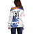 Custom England Football Off Shoulder Sweater Simple Triple Lions - Wonder Print Shop