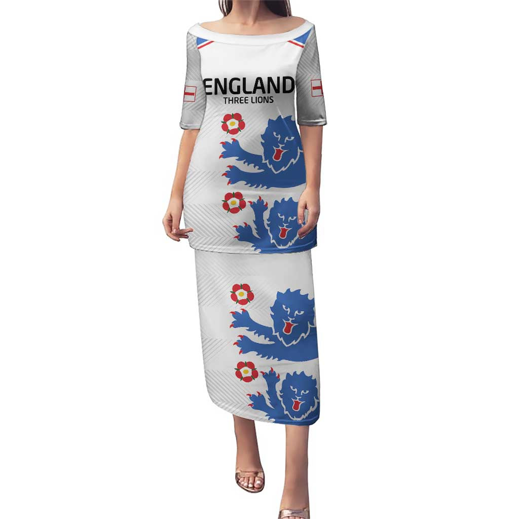 Custom England Football Puletasi Simple Triple Lions - Wonder Print Shop