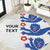 Custom England Football Round Carpet Simple Triple Lions