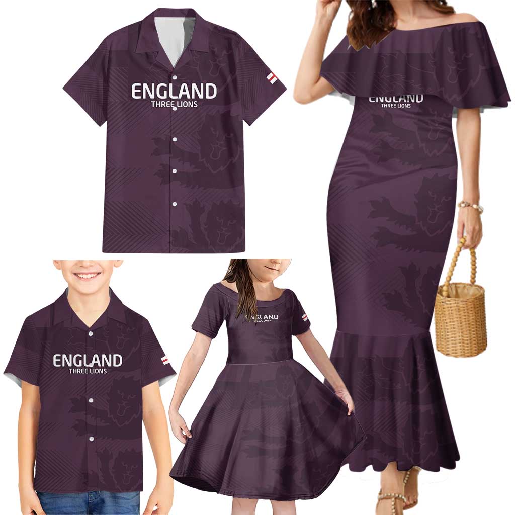 Custom England Football Family Matching Mermaid Dress and Hawaiian Shirt Come On Champions LT9 - Wonder Print Shop