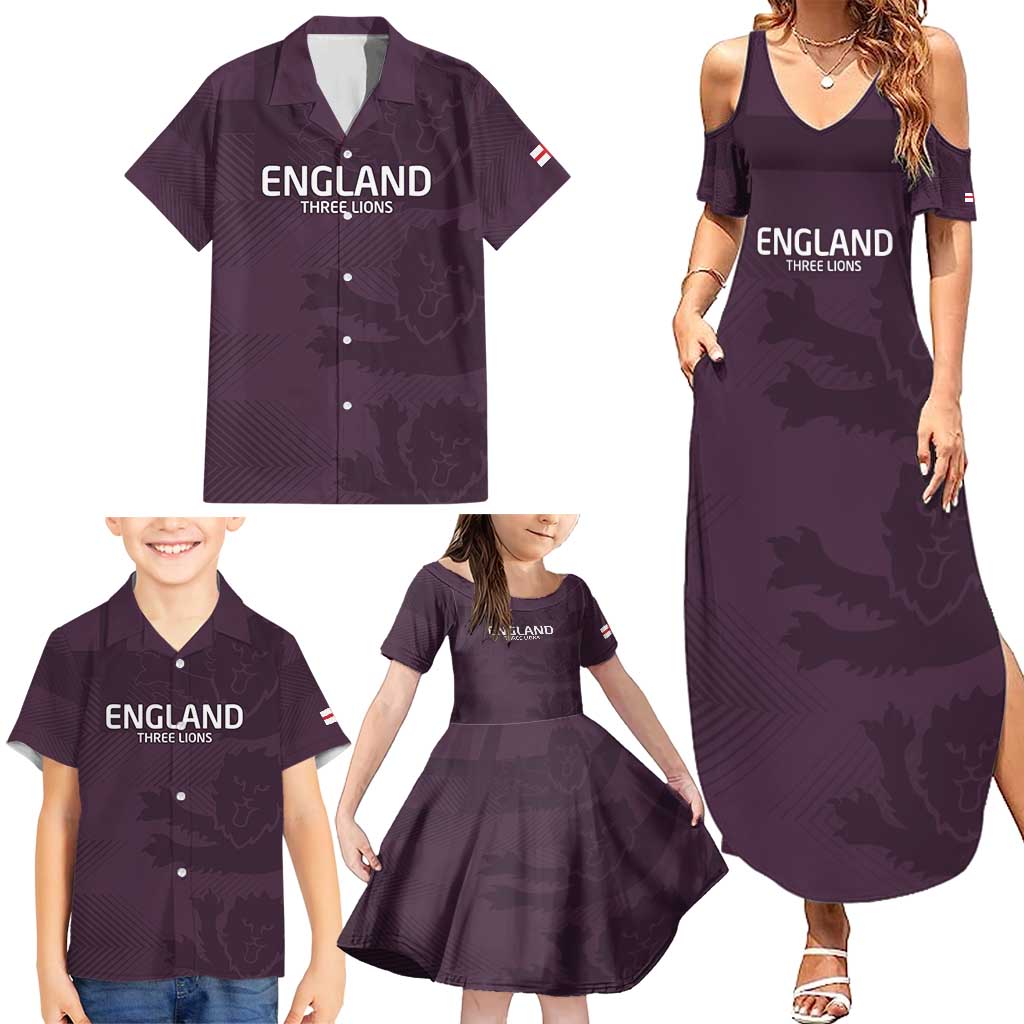 Custom England Football Family Matching Summer Maxi Dress and Hawaiian Shirt Come On Champions - Wonder Print Shop