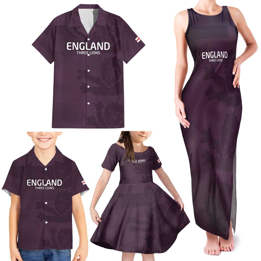 Custom England Football Family Matching Tank Maxi Dress and Hawaiian Shirt Come On Champions - Wonder Print Shop