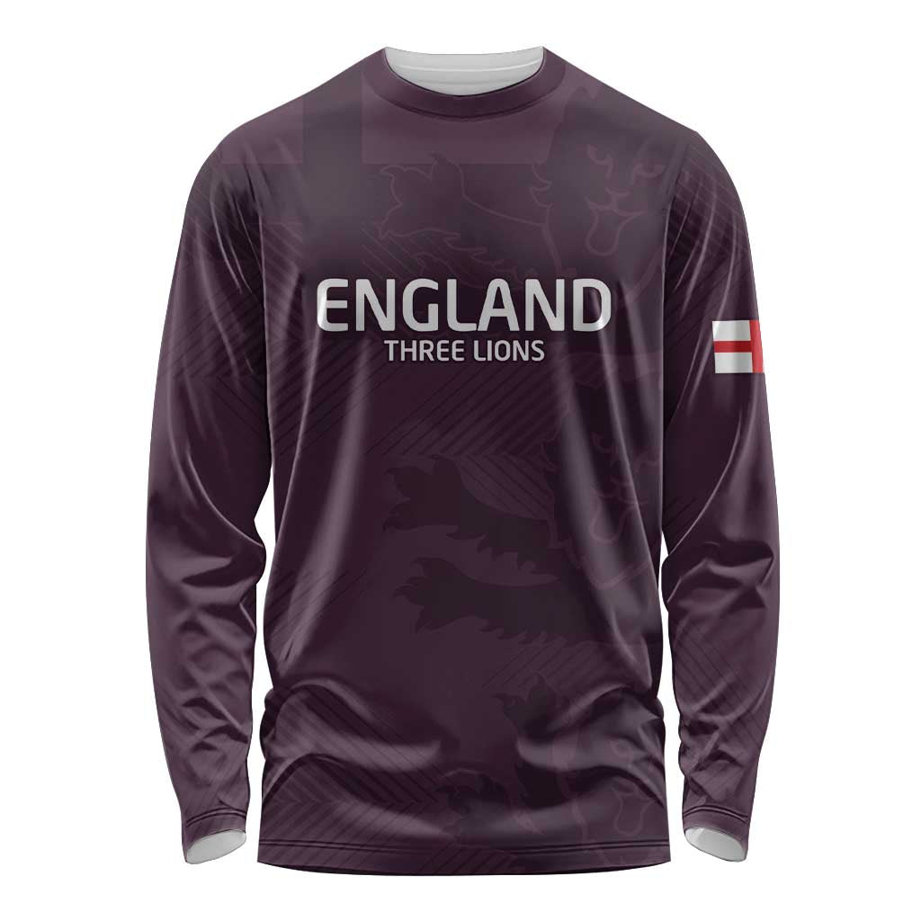 Custom England Football Long Sleeve Shirt Come On Champions - Wonder Print Shop