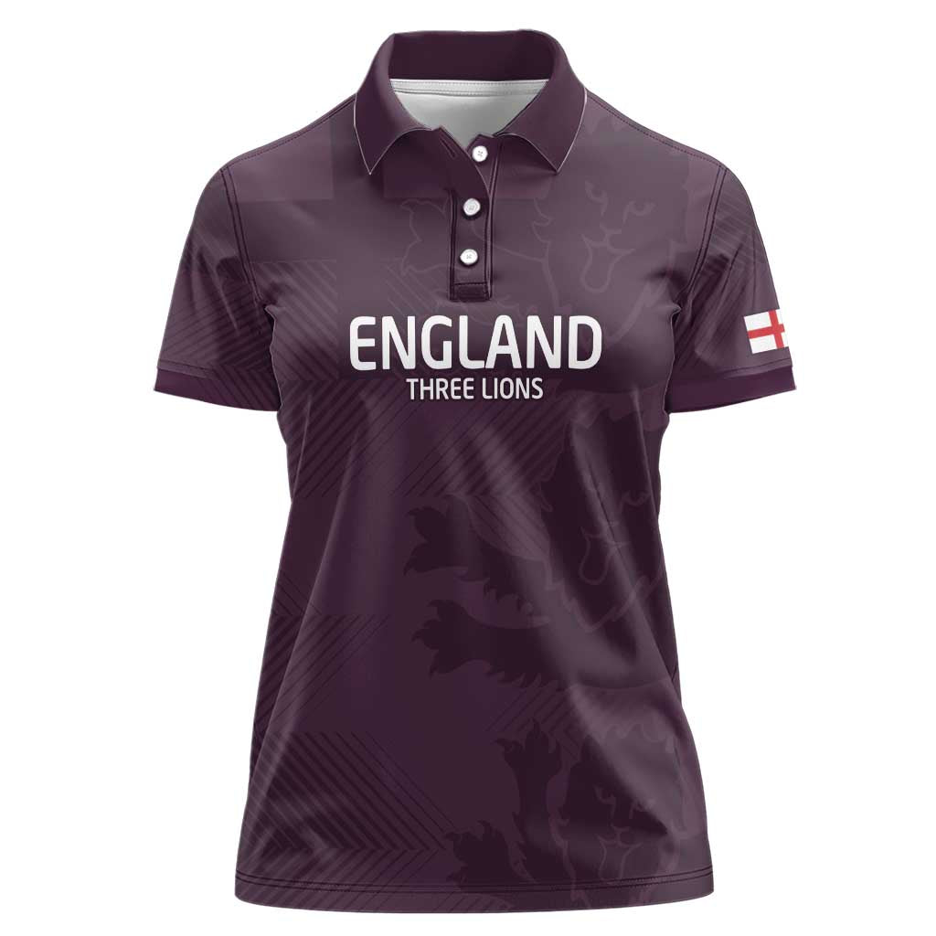 Custom England Football Women Polo Shirt Come On Champions