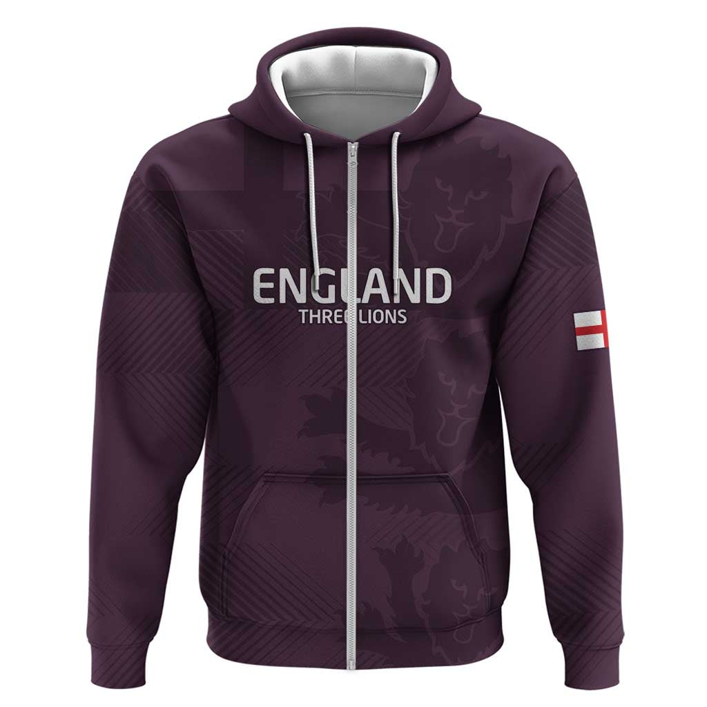 Custom England Football Zip Hoodie Come On Champions