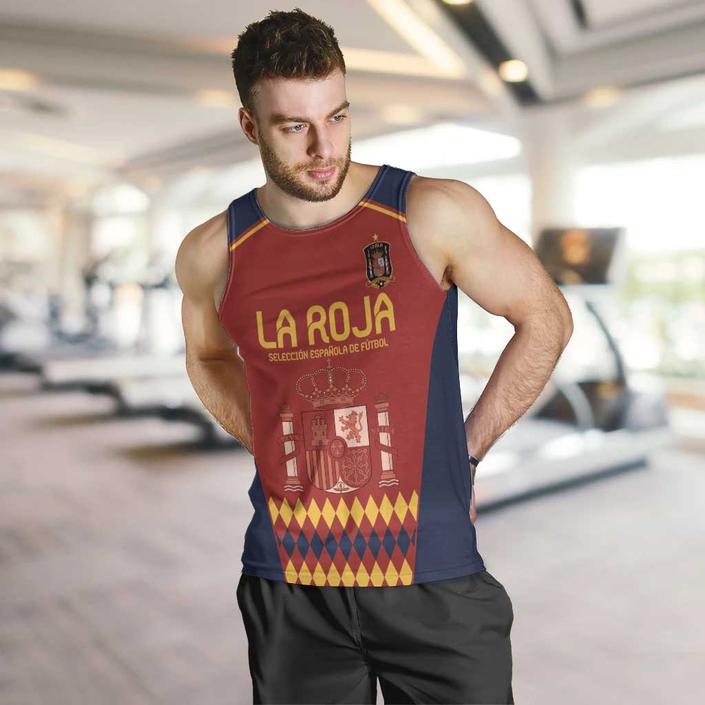 Custom Spain Football Men Tank Top Come on La Roja - Wonder Print Shop