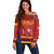 Custom Spain Football Off Shoulder Sweater Come on La Roja - Wonder Print Shop