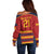 Custom Spain Football Off Shoulder Sweater Come on La Roja - Wonder Print Shop