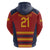 Custom Spain Football Zip Hoodie Come on La Roja - Wonder Print Shop