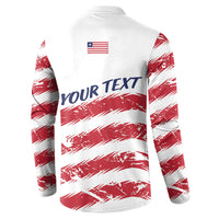 Personalized Liberia Lone Star Flag Button Sweatshirt