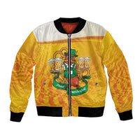 Oktoberfest Bratwurst Hotdog Personalized Bomber Jacket Bavarian Pattern Foam Beer Style