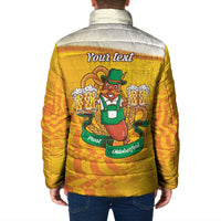 Oktoberfest Bratwurst Hotdog Personalized Padded Jacket Bavarian Pattern Foam Beer Style