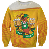 Oktoberfest Bratwurst Hotdog Personalized Sweatshirt Bavarian Pattern Foam Beer Style