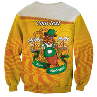 Oktoberfest Bratwurst Hotdog Personalized Sweatshirt Bavarian Pattern Foam Beer Style