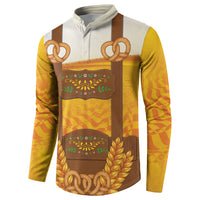 Oktoberfest Lederhosen Pretzel Button Sweatshirt Bavarian Pattern Foam Beer Style