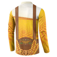 Oktoberfest Lederhosen Pretzel Button Sweatshirt Bavarian Pattern Foam Beer Style