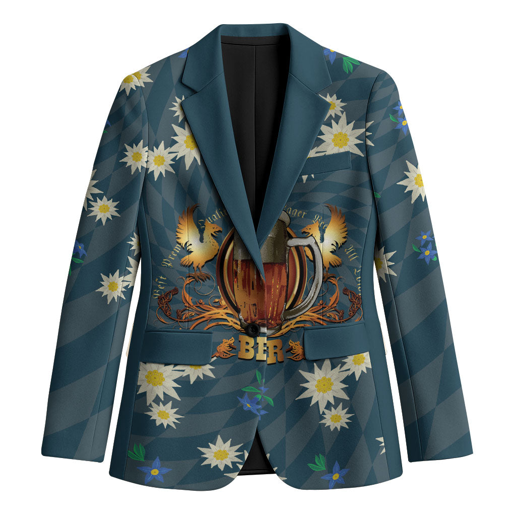 Oktoberfest Eagle Beer Prost Blazer Bavarian Polygon Pattern