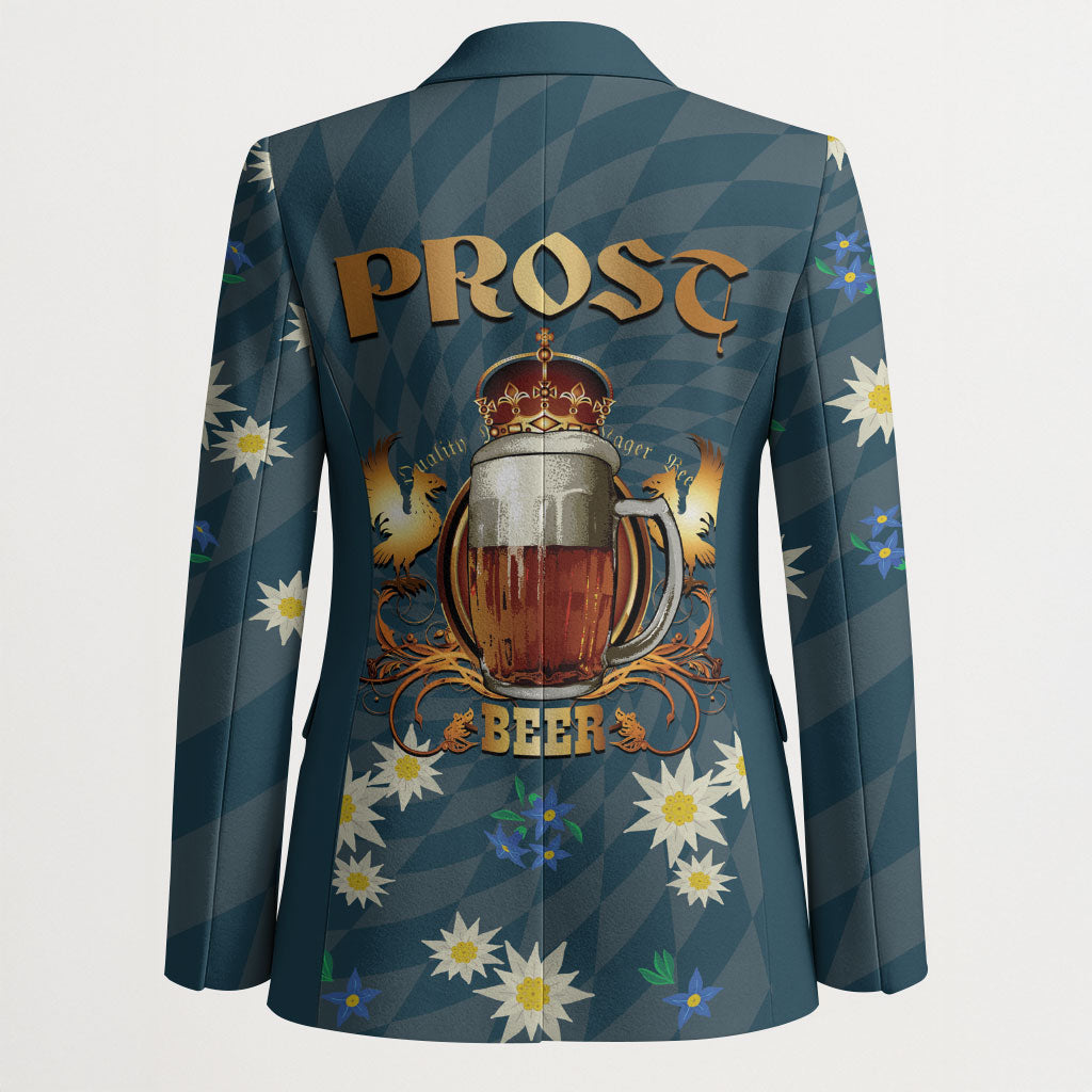 Oktoberfest Eagle Beer Prost Blazer Bavarian Polygon Pattern