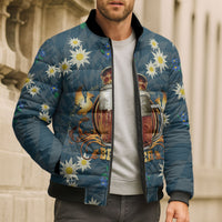Oktoberfest Eagle Beer Prost Bomber Puffer Jacket Bavarian Polygon Pattern
