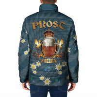 Oktoberfest Eagle Beer Prost Padded Jacket Bavarian Polygon Pattern