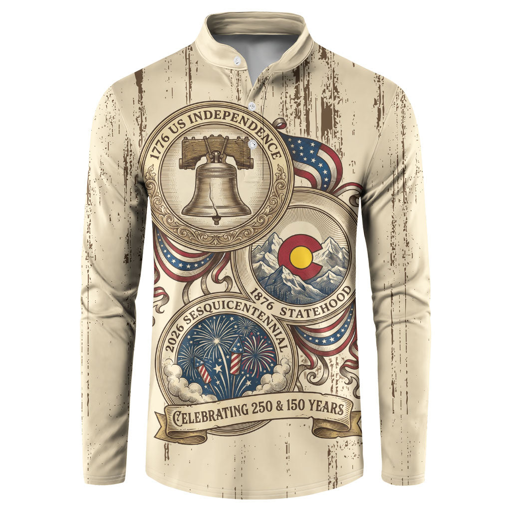 Colorado 150th Anniversary Centennial State Button Sweatshirt 1876-2026 Sesquicentennial State Heritage