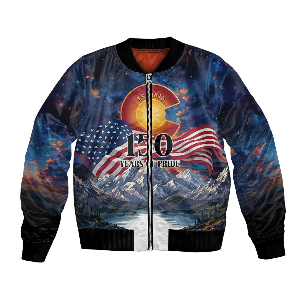 Colorado 150 America 250 Years Bomber Jacket Colorado Sesquicentennial State Heritage