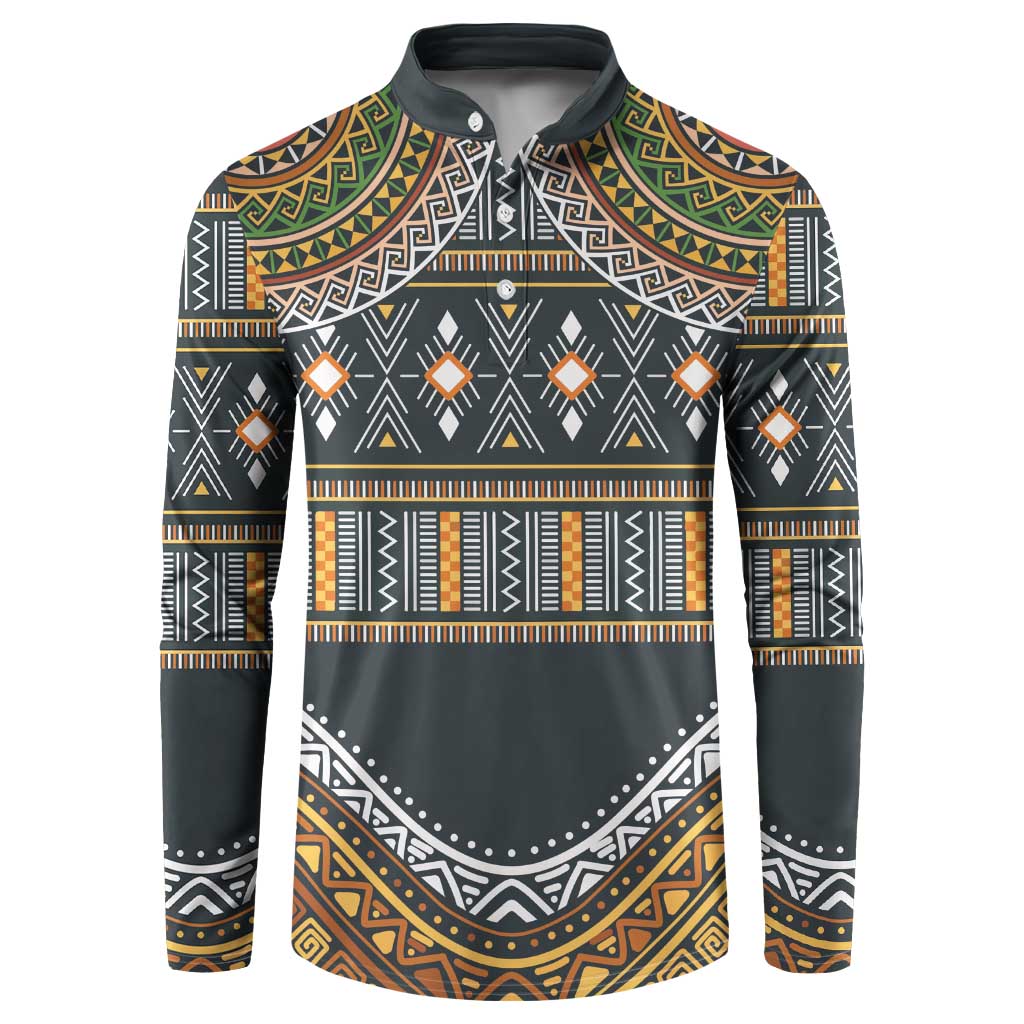 Africa Ethnic Native Pattern Button Sweatshirt LT9 - Wonder Print Shop